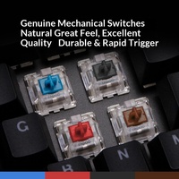 Teclado Mecánico para Juegos Rapoo V500 con Cable, 87/104 Teclas, Interruptores Negros, Azules, Marrones y Rojos, 60 Millones de Clics, para PC y Portátil