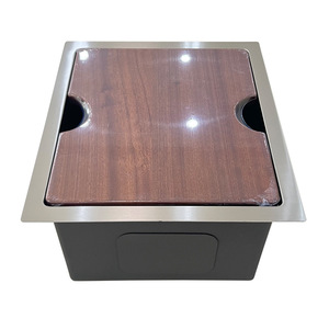 Fregadero bajo encimera de acero inoxidable de 0.8mm, cromo cepillado, de un solo seno, para RV, sala de té, barra de agua, isla - Product Image 3