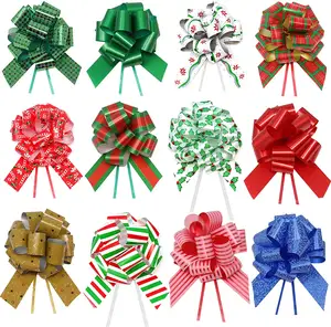 Free Sample Wholesale PP Gift Wrapping Pull Shiny Door string bows giant bows large gift pull bow