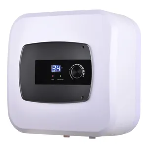 Tanque elétrico de armazenamento elétrico para cozinha em aço inoxidável, aquecedor de água quente quadrado de 30L, sistema elétrico para banheiro, 10L e 15L, sistema elétrico para chuveiro