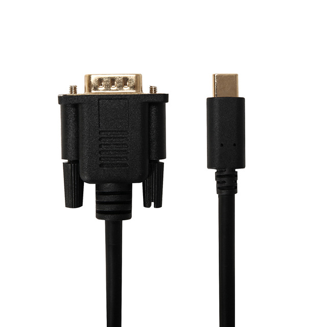 Wholesale High Compatible 1.8m 1920X1080P USB Type-C to VGA Adapter Cable for Office/Home Projector
