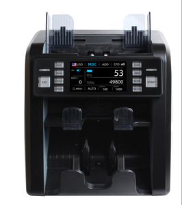 Contadora de Dinero Profesional AL-952A, 1+1 Bolsillos, 2 CIS, Máquina Contadora de Billetes, Contadora de Valor Multidivisa, Detector de Billetes Falsos - Product Image 3