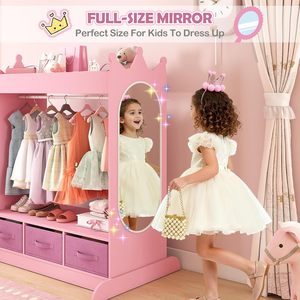 <span class=keywords><strong>Armario</strong></span> <span class=keywords><strong>Montessori</strong></span> Moderno de Tamaño Pequeño 2025 para Niñas, Organizador de Almacenamiento Rosa para Guardería, <span class=keywords><strong>Armario</strong></span> para Dormitorio, Escuela y Sala de Estar - Product Image 4