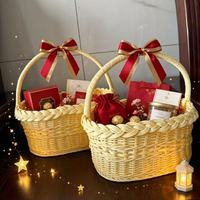 Panier de rangement multifonction en PP tissé fait main avec poignée, écologique et moderne, pour cuisine, salon, aliments, bijoux et outils