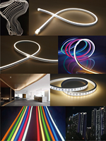 Bande néon LED en silicone en forme de secteur 16*16mm pour mur d'angle