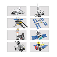 COGO Ensemble spatial 8 en 1, cadeaux originaux, assemblage en plastique, vente en gros, ensembles de blocs de construction 3D, jouets pour enfants