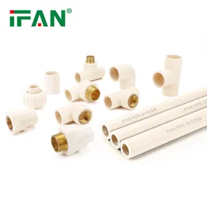 IFAN Supplier CPVC Water Pipe Fitting 1/2"-2" Female Male Thread Coupling Elbow Tee CPVC Fittings