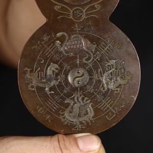 Pure Copper Tian <strong>Guan</strong> <strong>Ci</strong> <strong>Fu</strong> Gourd Ornament Intricate Carved Red Knot Feng Shui Home Car Decor Collectible Pendant - Product Image 6