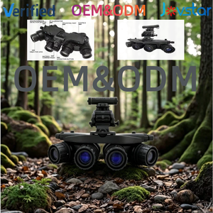 แว่นมองกลางคืนแบบพาโนรามา NVG High FOM สี่หลอด Gen2+ Gen3 ฟอสเฟอร์สีขาว/เขียว สำหรับการปฏิบัติการทางยุทธวิธี JV-NVF201 Tactical Goggle - Product Image 5