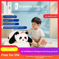Peluche Panda IA Intelligente - Jouet Éducatif Interactif avec Musique/Vocalisation pour Enfants, Wi-Fi 4G, Fibre de Polyester, Effet Vison