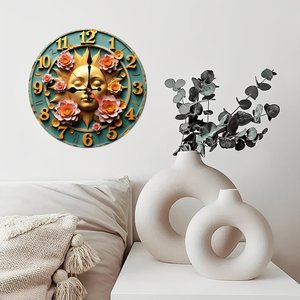 Round Wooden Wall <b>Clock</b> 25x25Cm <b>Silent</b> Movement Modern Simple Home Living Room Decor - Product Image 2