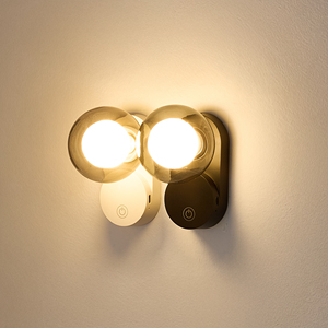 2 Wát DC5V Pin hoạt động không dây LED Tường Đèn dính từ cơ sở tường ánh sáng cho trang trí nội thất cảm ứng mờ - Product Image 2