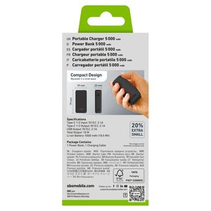 Batterie externe NANOTUBE Noir (Batterie 5000mAh) TTBB5000MINIK - Product Image 3
