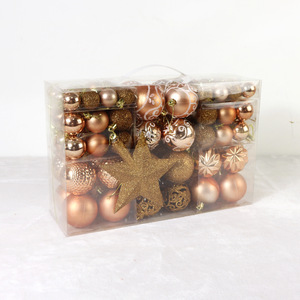 La FIESTA DE Navidad personalizada de Venta caliente <span class=keywords><strong>suministra</strong></span> bolas de plástico de oro y plata de encaje rojo BOLA DE Navidad - Product Image 4