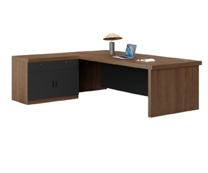 Escritorio de oficina administrativo fácil de instalar en forma de L, muebles de oficina más vendidos, escritorio de computadora jefe CEO - Product Image 2