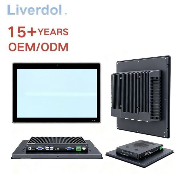 Industrial Control Computer Fanless All-in-One Panel PC with Touch Screen Monitor Multiple Sizes 4-16GB RAM 64-512GB Storage