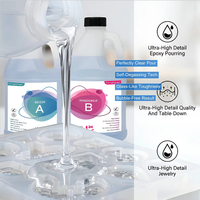 Kit de résine époxy 1:1 résistant aux UV, ensemble de 2 gallons, résine et durcisseur non toxiques à faible odeur pour les loisirs créatifs débutants, résine de moulage