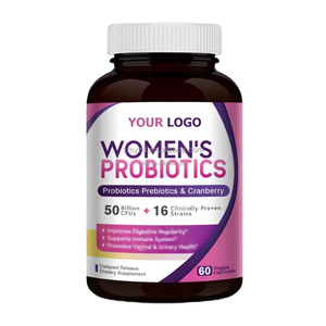 Cápsulas de Probióticos Crudos Halal para Mujeres Adultas, 50 Mil Millones de UFC, Suplemento Probiótico con Arándano Orgánico, Mejora la Salud - Product Image 1