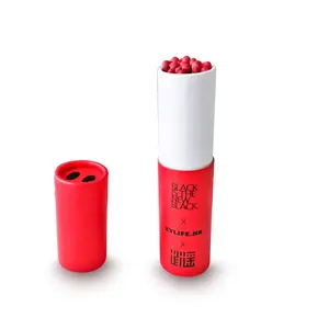 Emballage cylindre rond de petite taille, deux pièces, baguettes colorées, 48mm