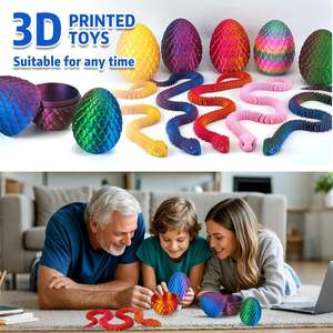Ensemble d'œufs de serpent imprimés en 3D - Décoration de Pâques et cadeau farfelu |   Jouet fantaisie qui brille dans le noir - Product Image 5