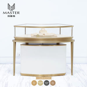 Comptoir de présentation de bijoux LED <span class=keywords><strong>moderne</strong></span> MASTER 135*55*100cm, taille personnalisée et <span class=keywords><strong>vitrine</strong></span> de présentation avec base en LC blanche pour bijouterie - Product Image 3