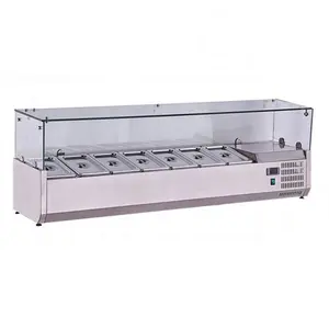 Theke-Eismaschine Vorbereitungs-Tisch Kühlschrank mit Schublade und Wasserspüle und Aufbewahrungsschrank