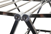 Séchoir à linge moderne pliable et détachable en acier inoxydable double niveau, robuste et de haute qualité, personnalisable