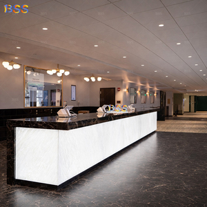 Diseño Moderno de Barra de <span class=keywords><strong>Bar</strong></span> LED Blanca, Mostrador de Restaurante de Mármol Translúcido Personalizado, Barra de <span class=keywords><strong>Bar</strong></span> Comercial de Lujo de Alta Calidad para Hotel <span class=keywords><strong>Bistro</strong></span> - Product Image 6
