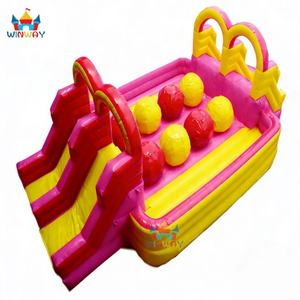 Jeu de carnaval gonflable d'extérieur, balles à sauter géantes, sauts énormes, défi Big Baller Wipeout à louer, double wipe 10X6M 5-10 - Product Image 3