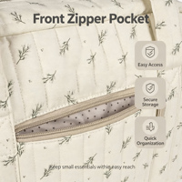 Sac à langer matelassé élégant pour femme, sac de voyage pour bébé avec matelas à langer, sac à main à bandoulière pour maman