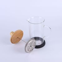 Cafetière et théière domestique en verre et acier inoxydable, avec système de séparation du thé et de l'eau, pour café et thé