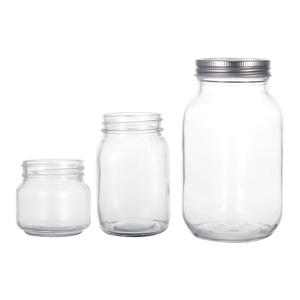 Tùy Chỉnh Bán Buôn <span class=keywords><strong>Mason</strong></span> Jar Cốc 150Ml 250Ml 380Ml 500Ml <span class=keywords><strong>750Ml</strong></span> 1000Ml Thủy Tinh Với Vít Kim Loại Bìa - Product Image 3