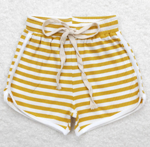 Pantalones Cortos de Verano para Niños, Suaves y Transpirables, de Seda de Leche, a Rayas, con Cintura Elástica y Cordón Ajustable - Product Image 6