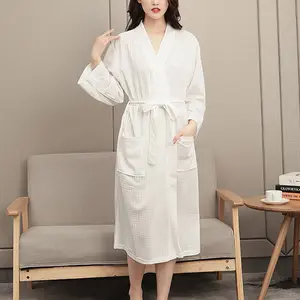 厂家批发蓬松罗纹棉女2024夏季睡袍价格合适Spa睡袍和服