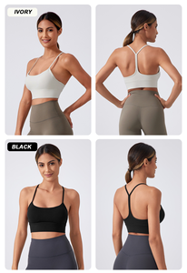 <span class=keywords><strong>Reggiseno</strong></span> Sportivo di Alta Qualità con Logo Personalizzato, Design a Y sul Retro, Supporto Moderato, per Yoga e Sport - Product Image 5
