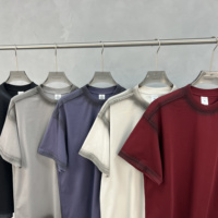 T-shirt Oversize en Coton Sorona 250 GSM avec Bordure Contrastante Color Block, Toucher Frais, Respirant, Vierge, Streetwear Homme OEM
