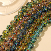 Perles en verre à motif de fleurs Vénus, perles lâches de style vintage, perles à trou droit, accessoires de bijoux DIY