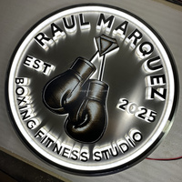 Nuevo diseño personalizado pared 3D logo Sign 3D Metal letras logo Led canal carta signo negocio signo personalizado para Fitness y boxeo