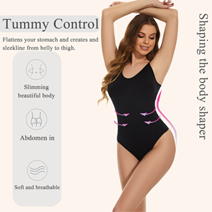 Faja colombiana moldeadora <span class=keywords><strong>de</strong></span> cintura y cadera para mujer, tipo mono/bodysuit - Product Image 2