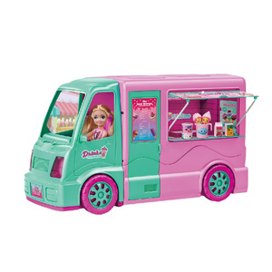 Giocattoli fortunati in plastica fai da te bambola di moda multifunzionale finta modello di gioco con carrozza ristorante Dessert per ragazze - Product Image 1