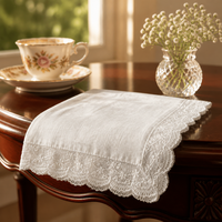 Serviettes de table en lin / Serviettes en lin / Serviettes de mariage avec ourlet en dentelle, lavage à la pierre, teinture à la fibre, ourlet festonné, monogramme