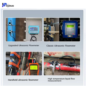壁掛け式超音波流量計 4-20mA/RS485 ハンドヘルド液体計量リモート伝送 LCDディスプレイ クランプオン ABS素材 - Product Image 2
