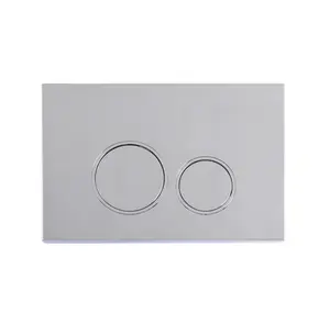 Venda quente rodada prata WC flush placa cisterna botão substituição flush botão para cisterna escondida