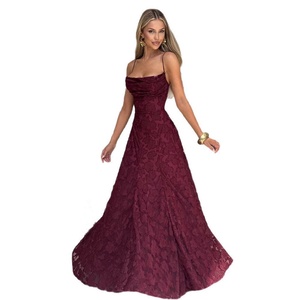 Vestido de Tirantes Sexy Color Vino Tinto, Estilo Europeo y Americano, Nueva Moda Versátil para Mujer, Estilo <span class=keywords><strong>Chica</strong></span> Picante - Product Image 5