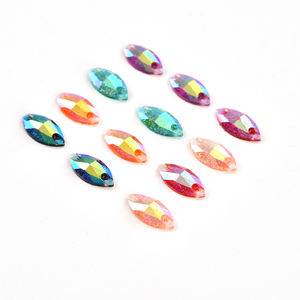 שרקים צורה בעבודת יד 15 מ "מ חרוזים זכוכית 6 מ" מ עבור כפתורי קריסטל שטוחים עבור שקיות מסמרים נעליים - Product Image 3