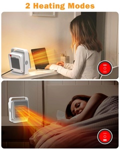 Portable Desktop Electric Fan <strong>Heater</strong> for Home Office Bedroom Overheat Protection Free-standing Heating Wire Plastic - Product Image 4