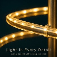 Guirlande lumineuse LED spirale de Noël 1,5m 1,8m avec étoile 2700K, lampe décorative d'intérieur AC 220V IP44, portable et facile à installer