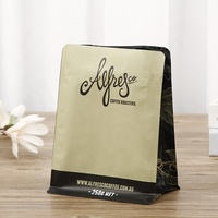 Imprimé personnalisé refermable biodégradable Ziplock feuille d'aluminium fond plat thé grains de café collation alimentaire sac d'emballage avec Valve