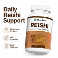 Capsules de champignons Reishi, soutien immunitaire, vitalité, complément de bien-être, marque privée, OEM, ODM, fournisseur direct d'usine, vente en gros