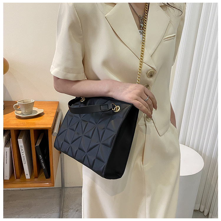 womens leather tote bag lattice